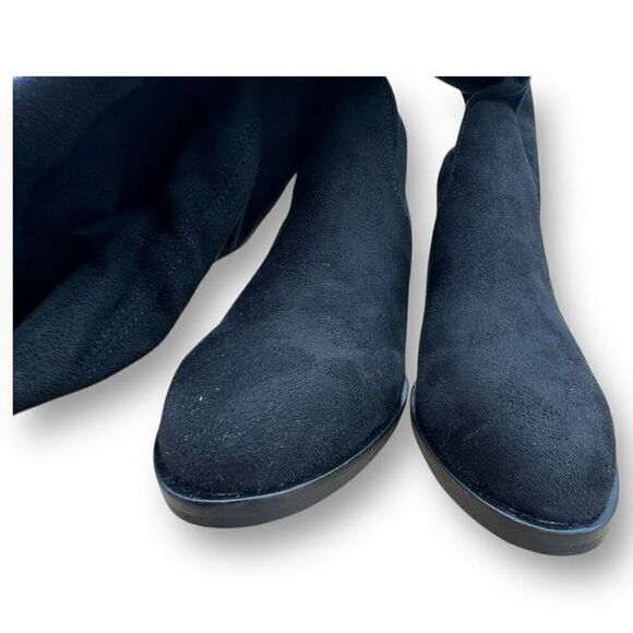 Steve Madden Womens Georgette Back Zip Over The Knee Fashion Boots Black Sz 7.5 - Picture 2 of 14